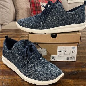 TOMS Navy Washed Denim Women’s Sneakers
